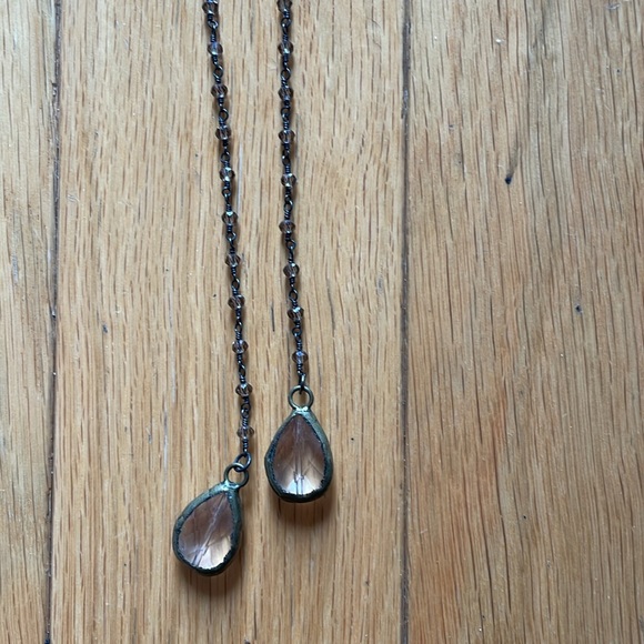 Crystal beaded wrap necklace approximately 40 inches - Picture 2 of 3